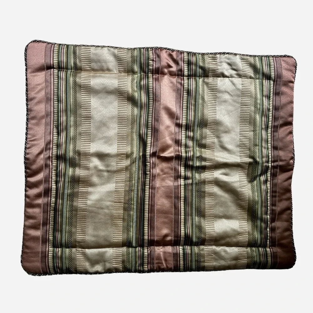 Croscill Standard 2 Pillow Shams 27x21 Inch Carrington Stripes Elegant Damask